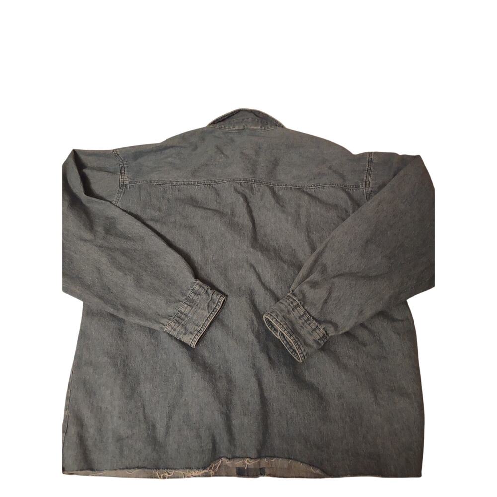 Vintage American Rave Chambray Button Up Shirt Classic Lightweight Casual - Picture 5 of 5